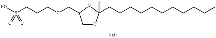 SODIUM 3-[(2-METHYL-2-UNDECYL-1,3-DIOXOLAN-4-YL)METHOXY]-1-PROPANESULFONATE 结构式