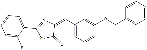 4-[3-(benzyloxy)benzylidene]-2-(2-bromophenyl)-1,3-oxazol-5(4H)-one 结构式