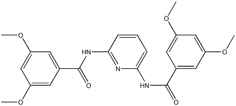 N-{6-[(3,5-dimethoxybenzoyl)amino]-2-pyridinyl}-3,5-dimethoxybenzamide 结构式