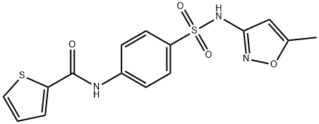 N-(4-{[(5-methyl-3-isoxazolyl)amino]sulfonyl}phenyl)-2-thiophenecarboxamide 结构式