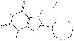 8-(1-azepanyl)-3-methyl-7-propyl-3,7-dihydro-1H-purine-2,6-dione 结构式