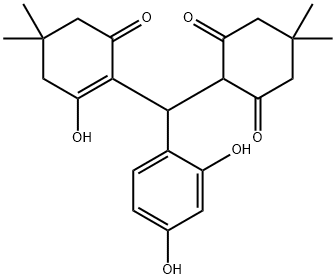 2-[(2,4-dihydroxyphenyl)(2-hydroxy-4,4-dimethyl-6-oxo-1-cyclohexen-1-yl)methyl]-5,5-dimethyl-1,3-cyclohexanedione 结构式