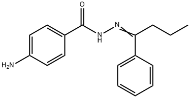 4-amino-N'-[(Z)-1-phenylbutylidene]benzohydrazide 结构式