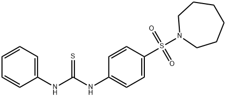 N-[4-(1-azepanylsulfonyl)phenyl]-N'-phenylthiourea 结构式