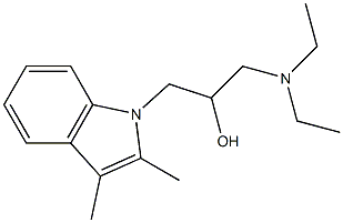 1-(diethylamino)-3-(2,3-dimethyl-1H-indol-1-yl)-2-propanol 结构式