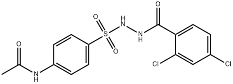 N-(4-{[2-(2,4-dichlorobenzoyl)hydrazino]sulfonyl}phenyl)acetamide 结构式