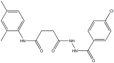 4-[2-(4-chlorobenzoyl)hydrazino]-N-(2,4-dimethylphenyl)-4-oxobutanamide 结构式