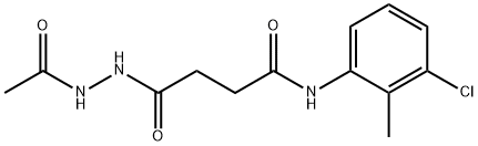 4-(2-acetylhydrazino)-N-(3-chloro-2-methylphenyl)-4-oxobutanamide 结构式