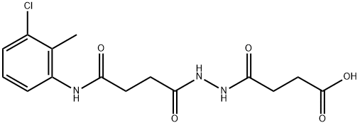 4-{2-[4-(3-chloro-2-methylanilino)-4-oxobutanoyl]hydrazino}-4-oxobutanoic acid 结构式