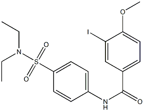 N-{4-[(diethylamino)sulfonyl]phenyl}-3-iodo-4-methoxybenzamide 结构式