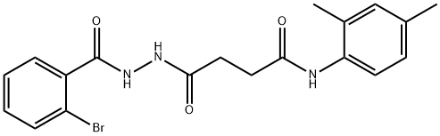 4-[2-(2-bromobenzoyl)hydrazino]-N-(2,4-dimethylphenyl)-4-oxobutanamide 结构式