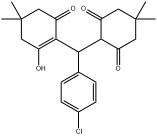 2-[(4-chlorophenyl)(2-hydroxy-4,4-dimethyl-6-oxo-1-cyclohexen-1-yl)methyl]-5,5-dimethyl-1,3-cyclohexanedione 结构式