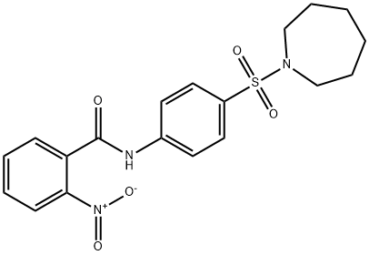 N-[4-(1-azepanylsulfonyl)phenyl]-2-nitrobenzamide 结构式