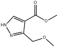 3-甲氧基甲基-1H-吡唑-4-羧酸甲酯 结构式