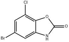 5-溴-7-氯-2,3-二氢-1,3-苯并噁唑-2-酮 结构式