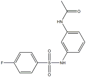 N-(3-{[(4-fluorophenyl)sulfonyl]amino}phenyl)acetamide 结构式
