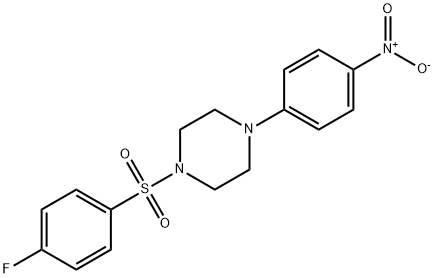 1-[(4-fluorophenyl)sulfonyl]-4-{4-nitrophenyl}piperazine 结构式