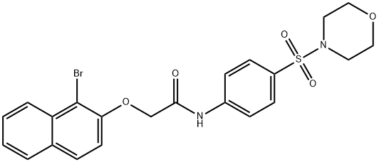 2-[(1-bromo-2-naphthyl)oxy]-N-[4-(4-morpholinylsulfonyl)phenyl]acetamide 结构式