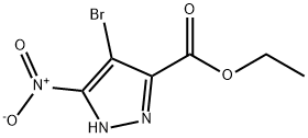 1H-Pyrazole-3-carboxylic acid, 4-bromo-5-nitro-, ethyl ester 结构式
