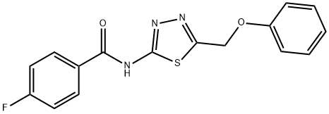 4-fluoro-N-[5-(phenoxymethyl)-1,3,4-thiadiazol-2-yl]benzamide 结构式