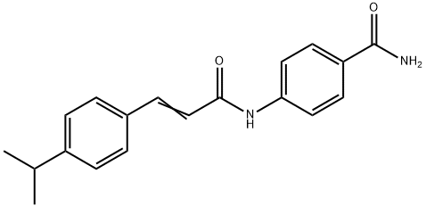 4-{[3-(4-isopropylphenyl)acryloyl]amino}benzamide 结构式