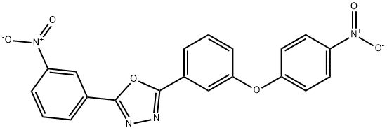 2-(3-{4-nitrophenoxy}phenyl)-5-{3-nitrophenyl}-1,3,4-oxadiazole 结构式