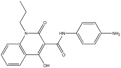 N-(4-aminophenyl)-4-hydroxy-2-oxo-1-propyl-1,2-dihydroquinoline-3-carboxamide 结构式