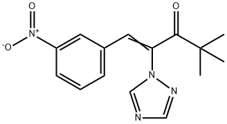 4,4-dimethyl-1-(3-nitrophenyl)-2-(1H-1,2,4-triazol-1-yl)-1-penten-3-one 结构式