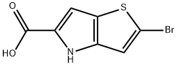 2-溴-4H-噻吩并[3,2-B]吡咯-5-羧酸 结构式