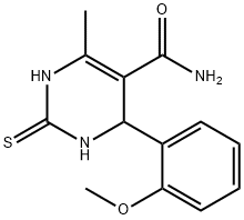 4-(2-methoxyphenyl)-6-methyl-2-thioxo-1,2,3,4-tetrahydro-5-pyrimidinecarboxamide 结构式