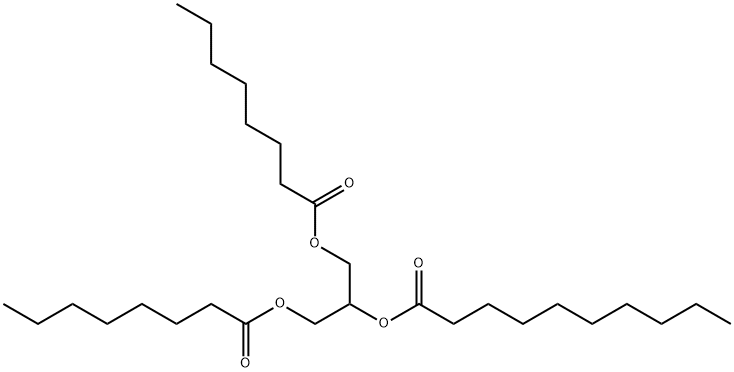 Decanoic acid, 2-[(1-oxooctyl)oxy]-1-[[(1-oxooctyl)oxy]methyl]ethyl ester 结构式