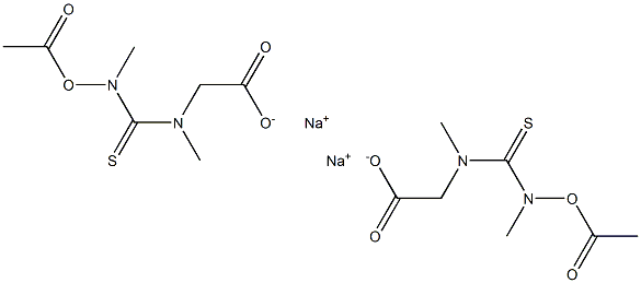 3-羧甲基-1,3-二甲基噻脲基乙酸二钠盐 结构式