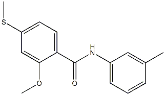 2-methoxy-N-(3-methylphenyl)-4-(methylsulfanyl)benzamide 结构式