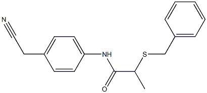 2-(benzylsulfanyl)-N-[4-(cyanomethyl)phenyl]propanamide 结构式