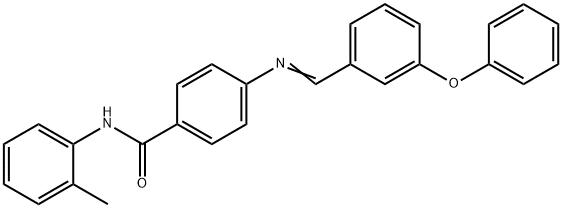 N-(2-methylphenyl)-4-[(3-phenoxybenzylidene)amino]benzamide 结构式