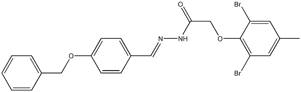 N'-[4-(benzyloxy)benzylidene]-2-(2,6-dibromo-4-methylphenoxy)acetohydrazide 结构式