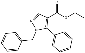 1-苄基-5-苯基-1H-吡唑-4-甲酸乙酯 结构式