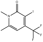 3-碘-1,6-二甲基-4-(三氟甲基)吡啶-2(1H)-酮 结构式