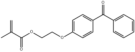 4-羟乙烯基氧基二苯甲酮甲基丙烯酸酯 结构式