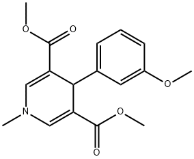 dimethyl 4-(3-methoxyphenyl)-1-methyl-1,4-dihydropyridine-3,5-dicarboxylate 结构式