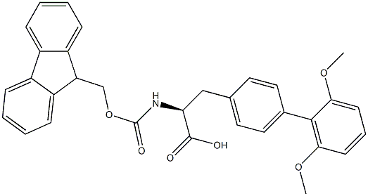 Fmoc-4-(2,6-dimethoxyphenyl)-L-phenylalanine 结构式