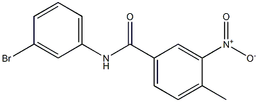 N-(3-bromophenyl)-4-methyl-3-nitrobenzamide 结构式