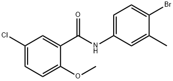 N-(4-bromo-3-methylphenyl)-5-chloro-2-methoxybenzamide 结构式