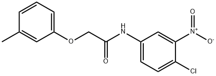 N-(4-chloro-3-nitrophenyl)-2-(3-methylphenoxy)acetamide 结构式