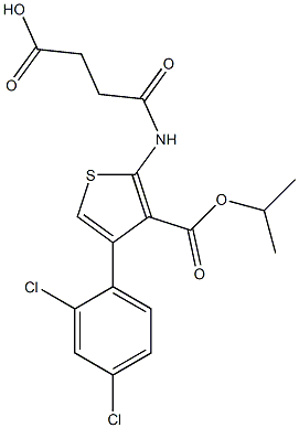 4-{[4-(2,4-dichlorophenyl)-3-(isopropoxycarbonyl)-2-thienyl]amino}-4-oxobutanoic acid 结构式
