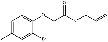 2-(2-bromo-4-methylphenoxy)-N-(prop-2-en-1-yl)acetamide 结构式