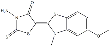 3-amino-5-(5-methoxy-3-methyl-1,3-benzothiazol-2(3H)-ylidene)-2-thioxo-1,3-thiazolidin-4-one 结构式