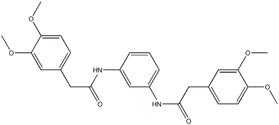 2-(3,4-dimethoxyphenyl)-N-(3-{[(3,4-dimethoxyphenyl)acetyl]amino}phenyl)acetamide 结构式