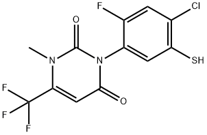 2-氯-4-氟-5- [3-甲基-2,6-二氧代-4-(三氟甲基)-1,2,3,6-四氢嘧啶-1-基]苯基硫醇 结构式