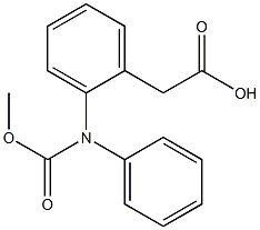 2-[(methoxycarbonyl)phenylamino]benzeneacetic acid 结构式